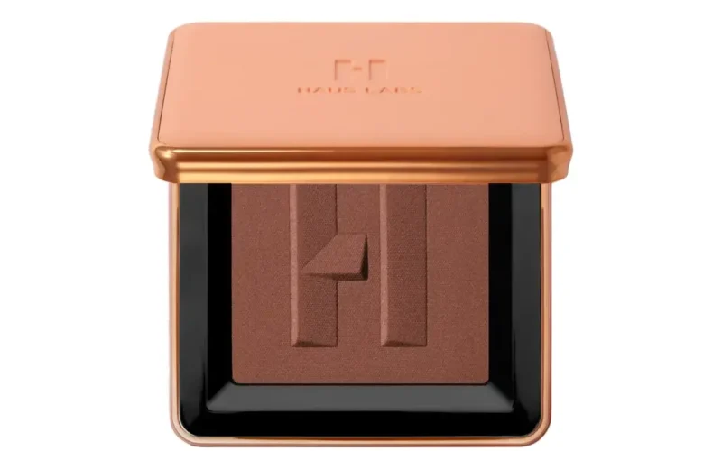 Open Haus Labs velvet bronzer compact with bronze pressed powder